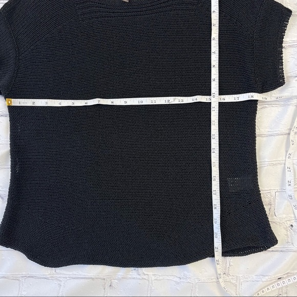 3/30$🔥 Cupio Black Boat neck short sleeve knitted blouse top size S - Picture 7 of 8